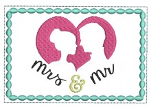 ITH - Postkarte Mr. & Mrs. Silhouette 1